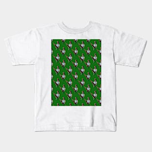 Pheasant pattern on green background Kids T-Shirt